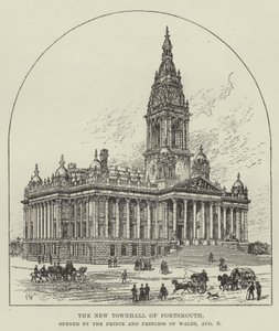 The New Townhall of Portsmouth, opened by the Prince and Princess of Wales, 9 August by Frank Watkins